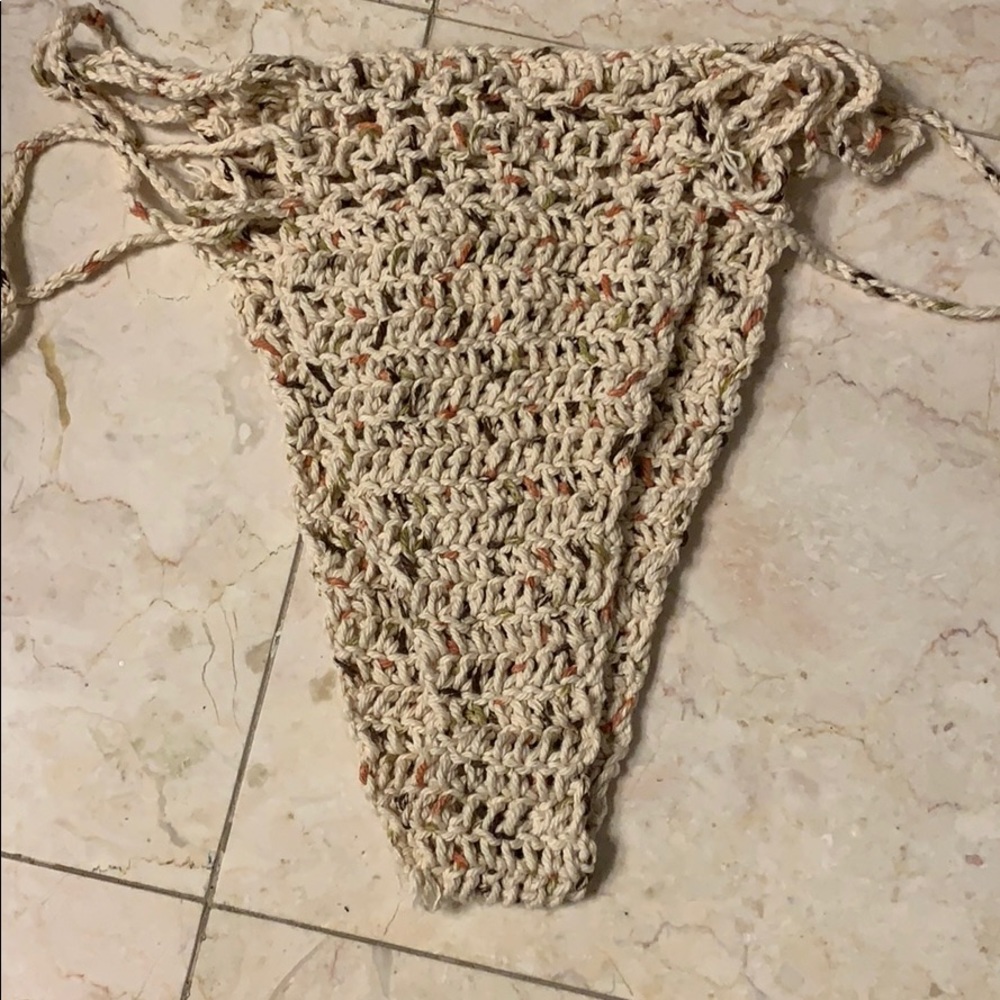 high waisted crochet swim bottoms